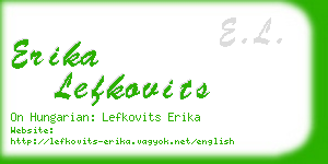 erika lefkovits business card